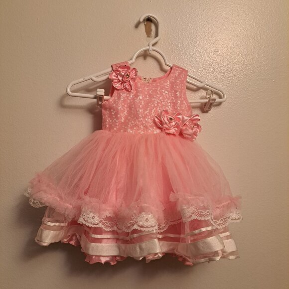 Other - Beautiful Sleeveless Pink Dress W/Sequins,Rhinestones&Tulle Perfect for Birthday